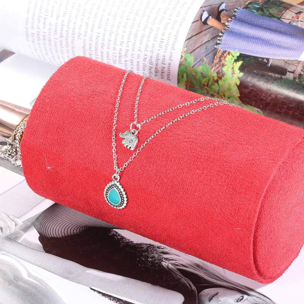 "Boho Elephant Beaded Necklace"