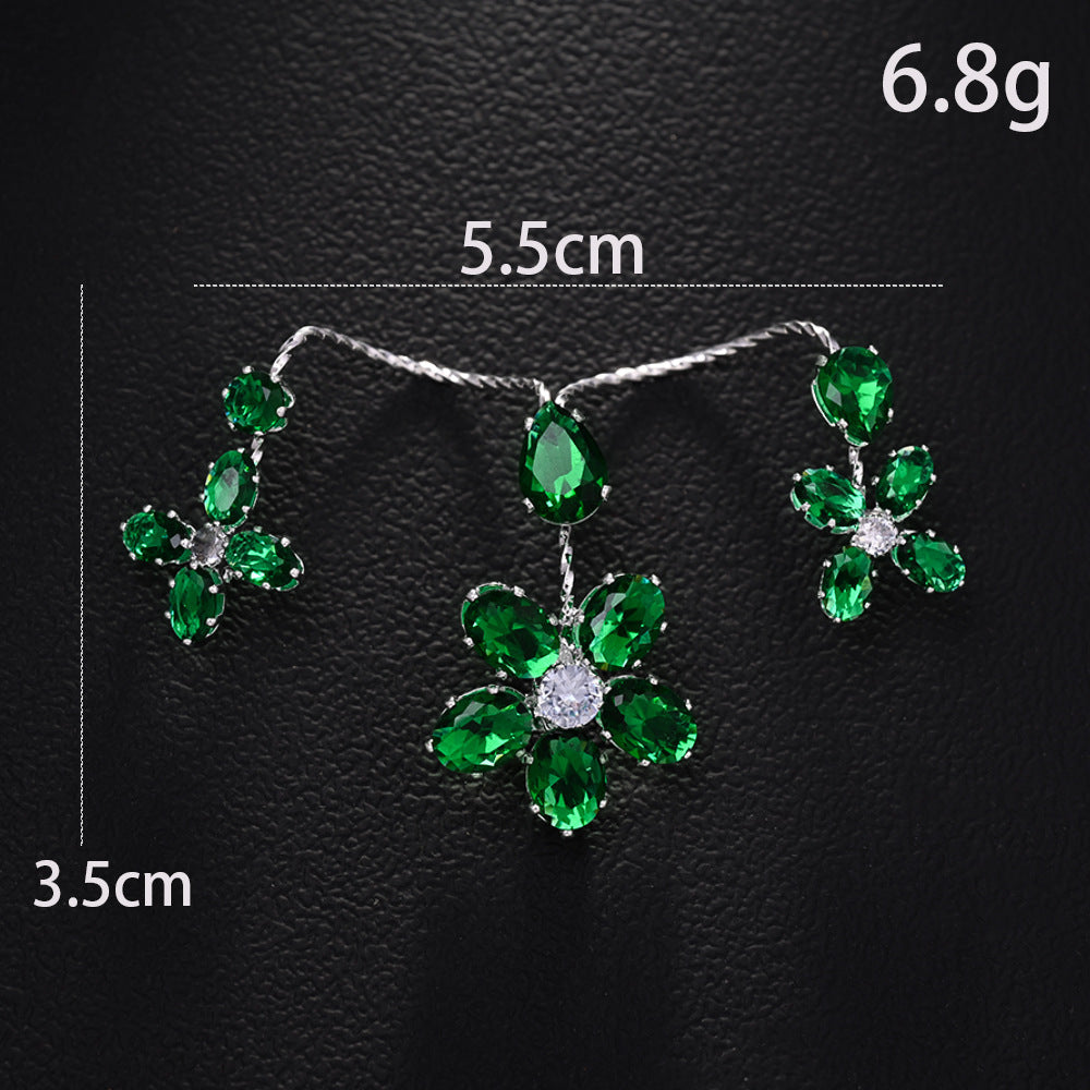Personalized Flower Ring with Zircon