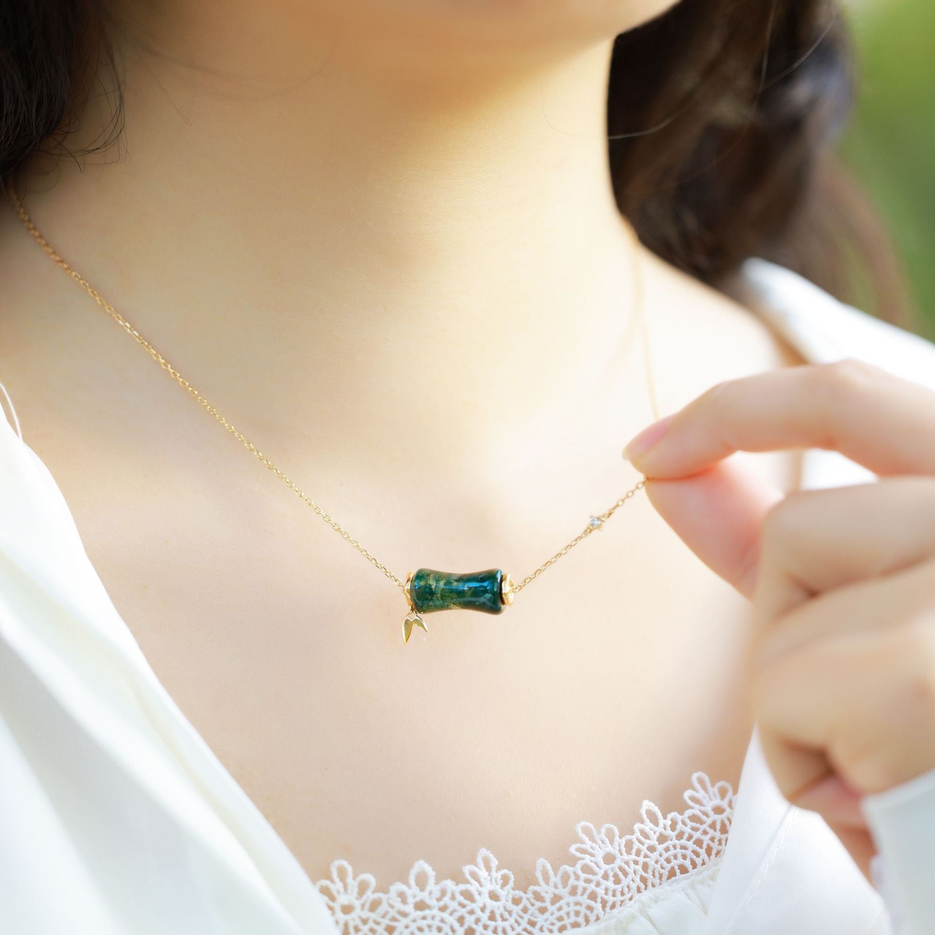 "Emerald Grove"  925 silver